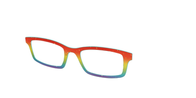 The Spectrum Gradient with Gold Flakes - Angle Top Thumbnail - Pair Eyewear