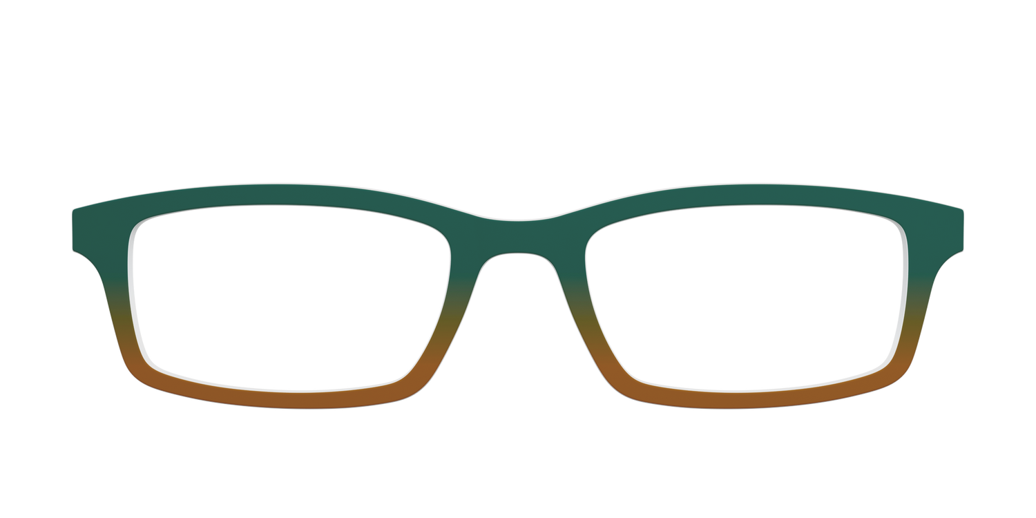 The Spruce to Toffee Gradient - Front Top Image - Pair Eyewear