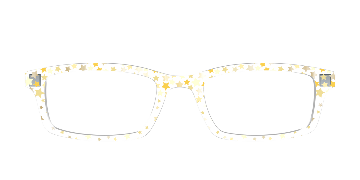 The Starlight Confetti Crystal with Gold Foil - Front Top Image - Pair Eyewear
