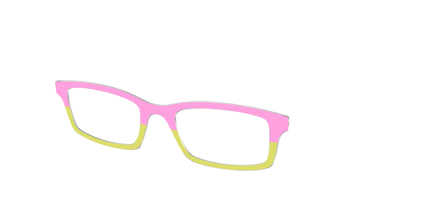The Sweet Pea & Chartreuse Split - Angle Top Image - Pair Eyewear