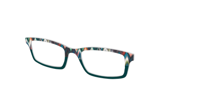 The Teal Ikat Split - Angle Top Thumbnail - Pair Eyewear