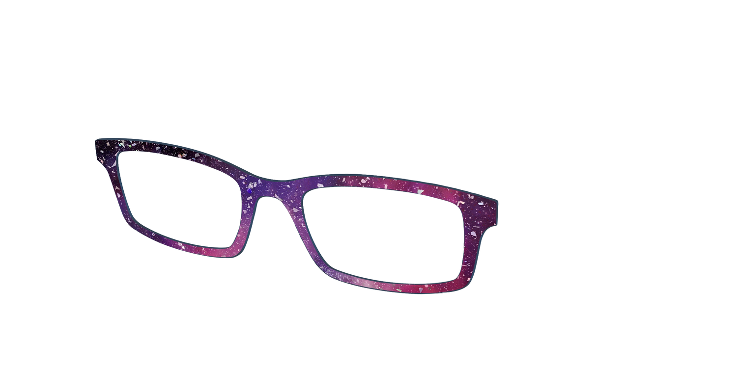 The Twilight Sky with Holographic Glitter - Angle Top Image - Pair Eyewear
