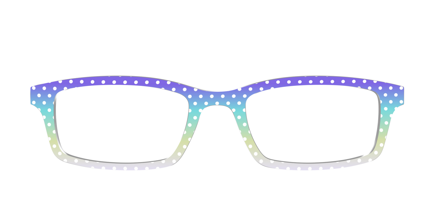 The Violet to Thistle Gradient Polka Dot - Front Top Image - Pair Eyewear
