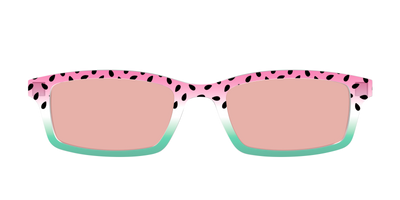 The Watermelon Crystal with Coral Pink Lens - Front Top Thumbnail - Pair Eyewear