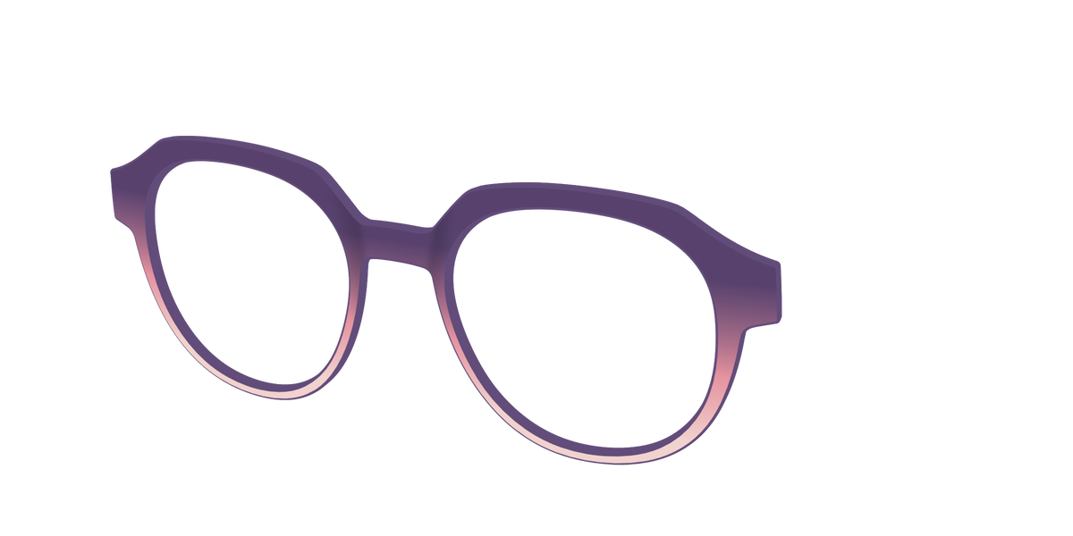 The Acai to Blush Gradient - Angle Top Image - Pair Eyewear