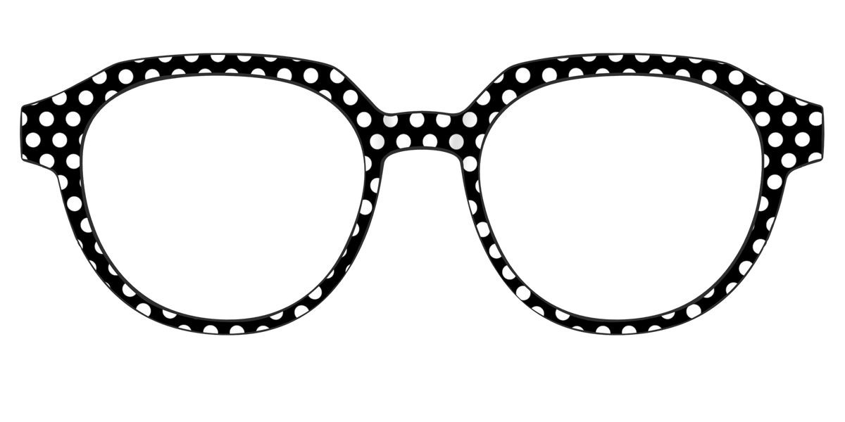 The Black Polka Dots - Front Top Image - Pair Eyewear