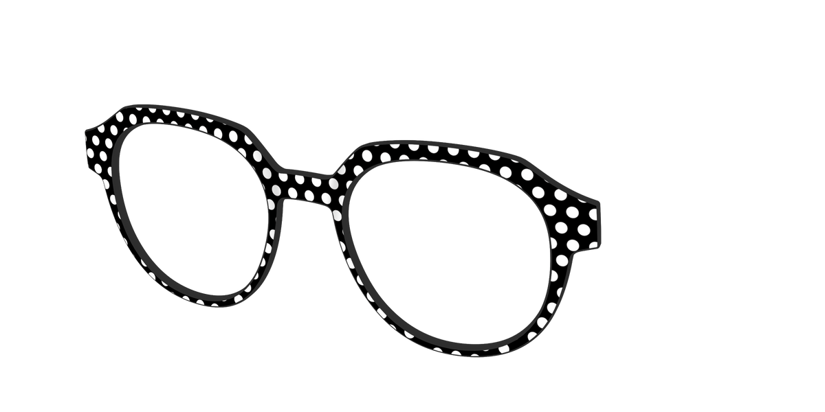 The Black Polka Dots - Angle Top Image - Pair Eyewear