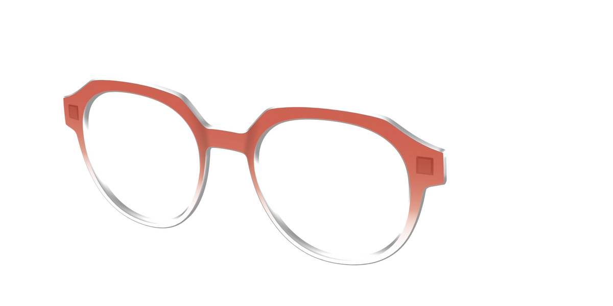 The Burnt Orange Gradient Crystal - Angle Top Image - Pair Eyewear