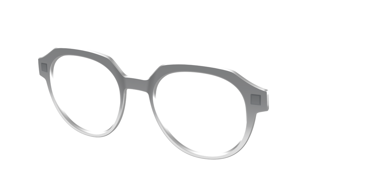 The Charcoal to Light Gray Gradient Crystal - Angle Top Image - Pair Eyewear