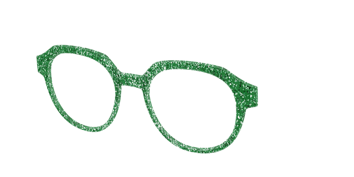 The Emerald Sparkle - Angle Top Image - Pair Eyewear