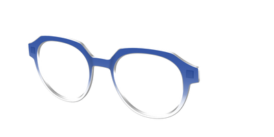 The Indigo Gradient Crystal - Angle Top Thumbnail - Pair Eyewear