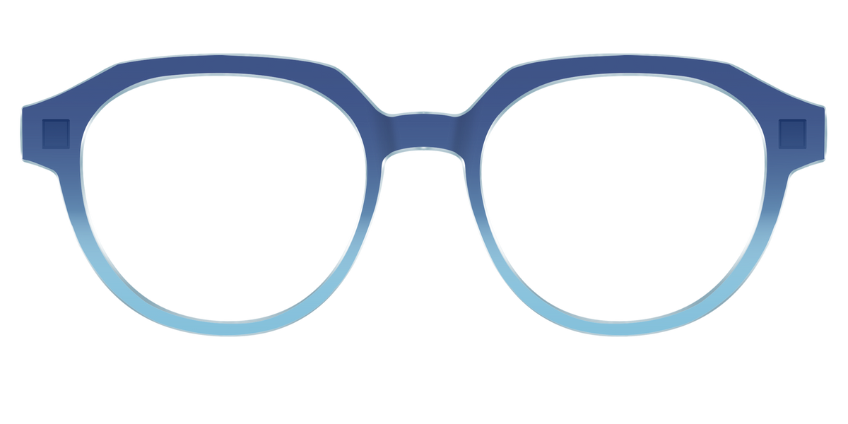 The Indigo to Sky Blue Gradient Crystal - Front Top Image - Pair Eyewear