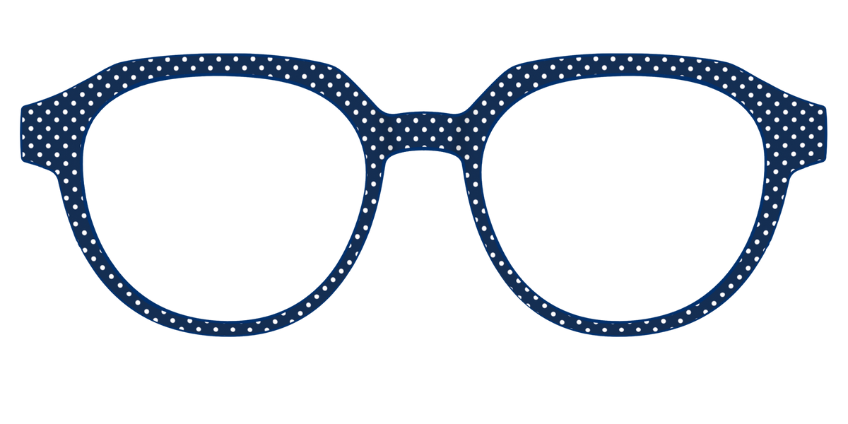 The Navy Pin Dot - Front Top Image - Pair Eyewear