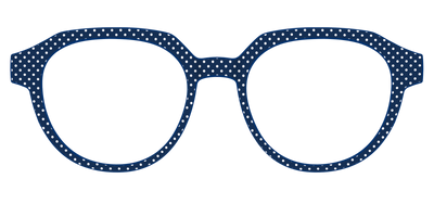 The Navy Pin Dot - Front Top Thumbnail - Pair Eyewear