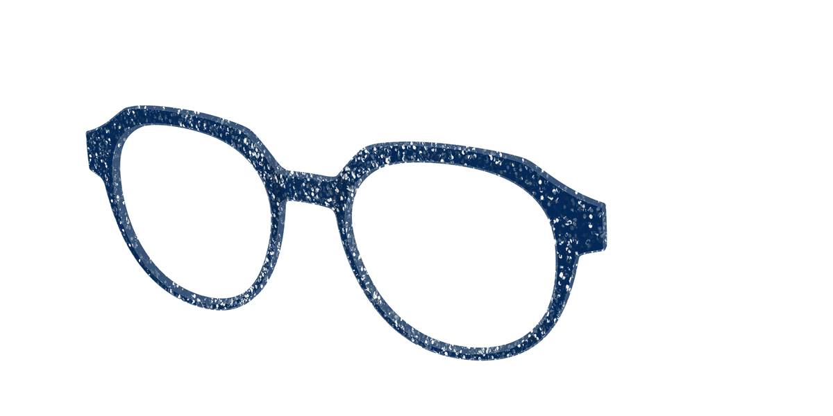 The Navy Sparkle - Angle Top Image - Pair Eyewear