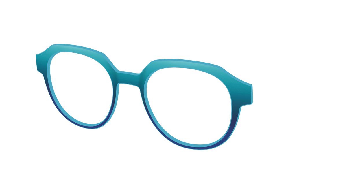 The Ocean Blue - Angle Top Image - Pair Eyewear