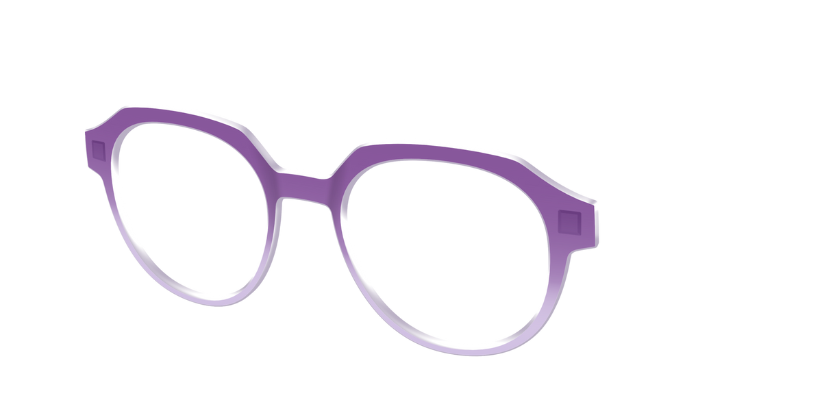 The Plum to Lilac Gradient Crystal - Angle Top Image - Pair Eyewear