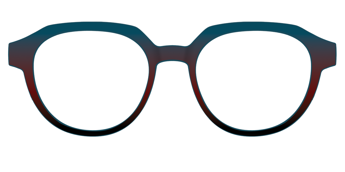 The Teal to Espresso Gradient - Front Top Image - Pair Eyewear