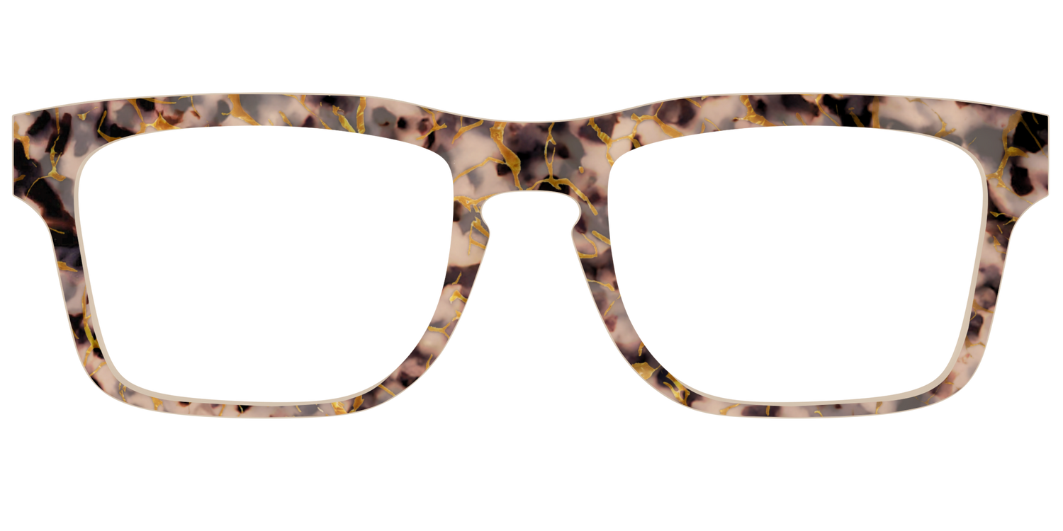 The Almond Tortoise with Gold Streaks - Front Top Image - Pair Eyewear
