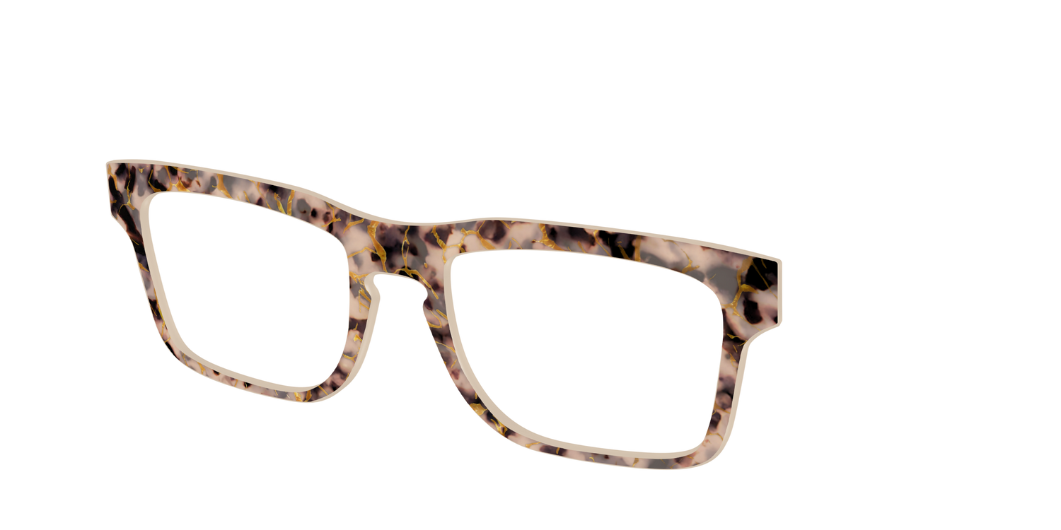The Almond Tortoise with Gold Streaks - Angle Top Image - Pair Eyewear