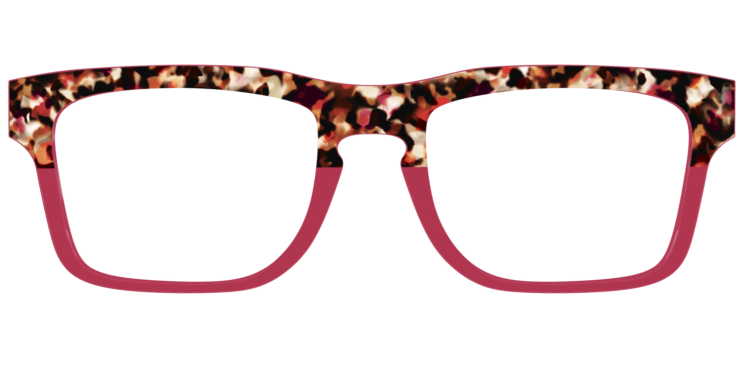 The Auburn Tortoise Crystal Split - Front Top Image - Pair Eyewear