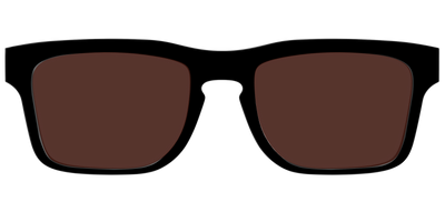 The Black with Brown Golf Lens - Front Top Thumbnail - Pair Eyewear