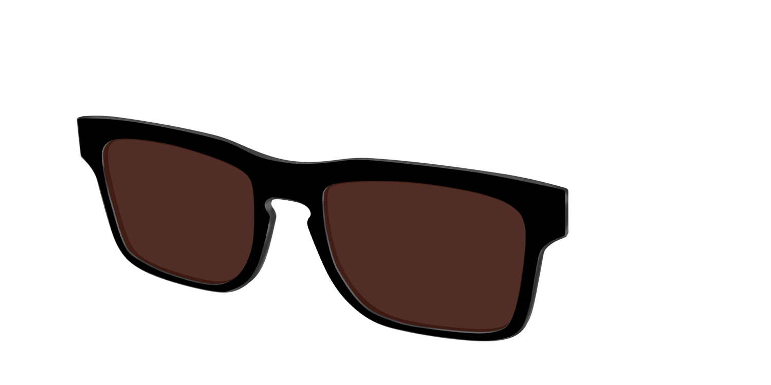 The Black with Brown Golf Lens - Angle Top Image - Pair Eyewear