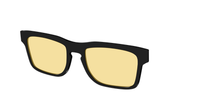 The Black With Citrine Yellow Lens - Angle Top Thumbnail - Pair Eyewear