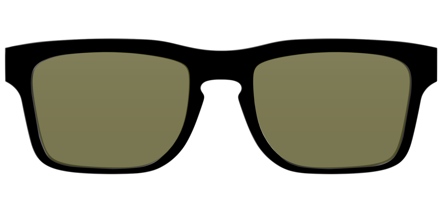 The Black with Green Racquet Sport Lens - Front Top Image - Pair Eyewear
