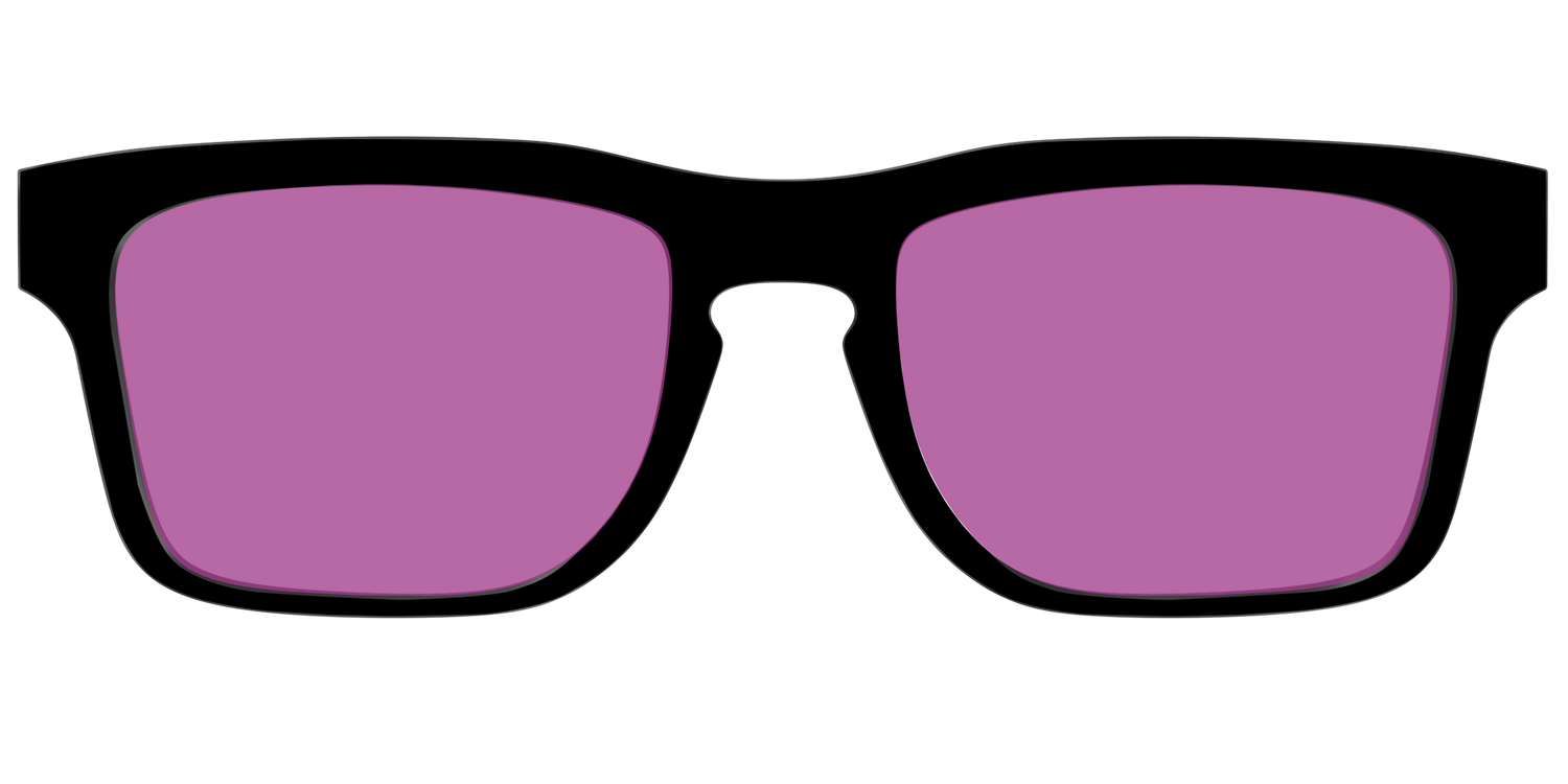The Black with Violet Golf Lens - Front Top Image - Pair Eyewear