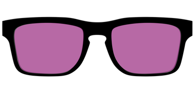 The Black with Violet Golf Lens - Front Top Thumbnail - Pair Eyewear
