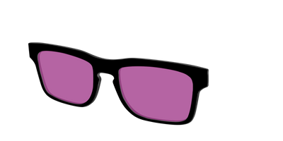 The Black with Violet Golf Lens - Angle Top Thumbnail - Pair Eyewear