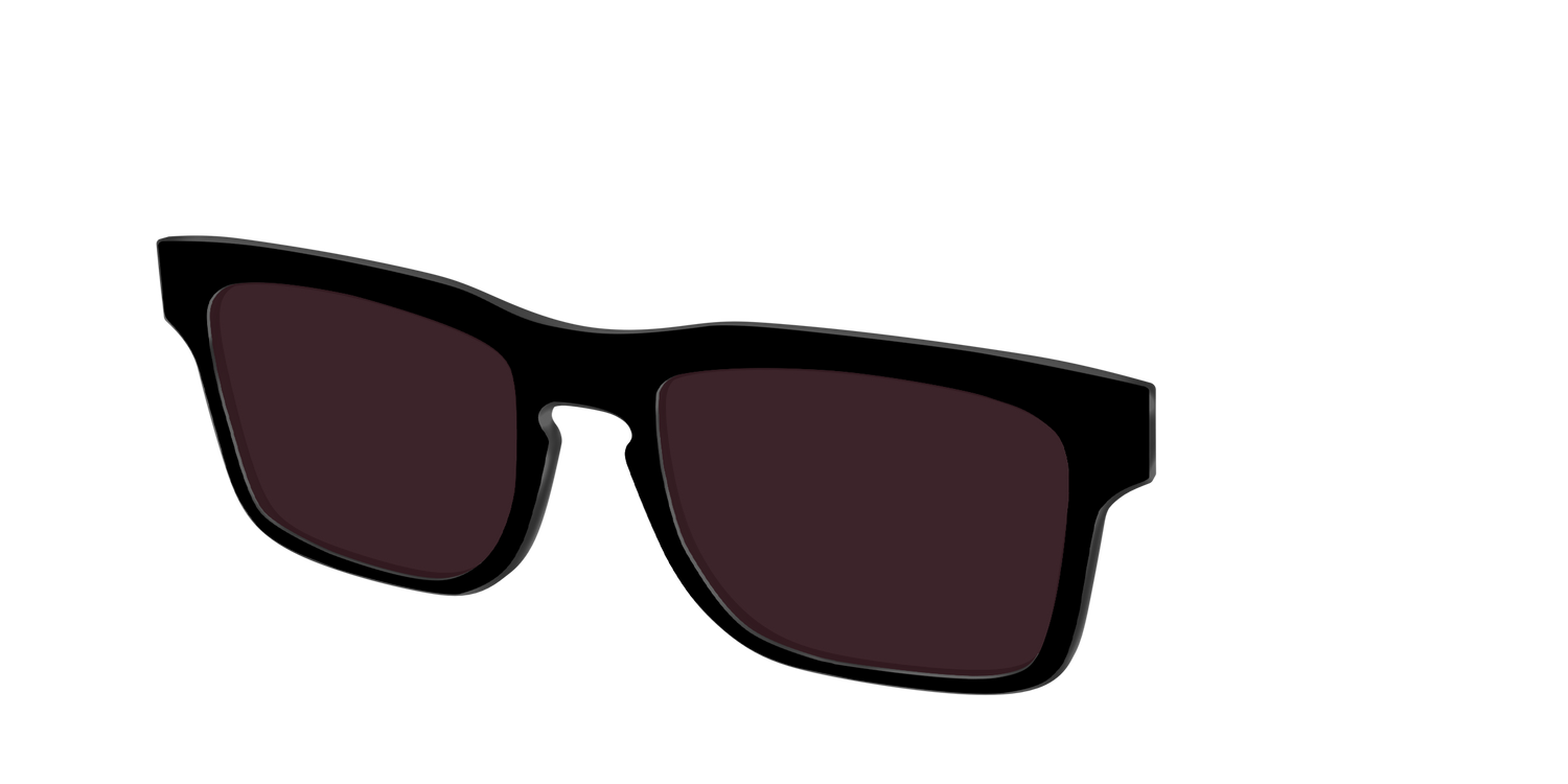 The Black with Water Lens - Angle Top Image - Pair Eyewear