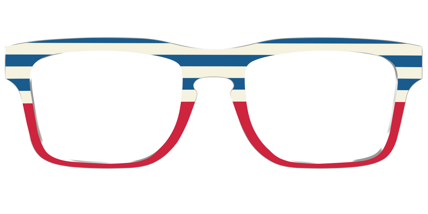 The Bold Stripes Split - Front Top Image - Pair Eyewear