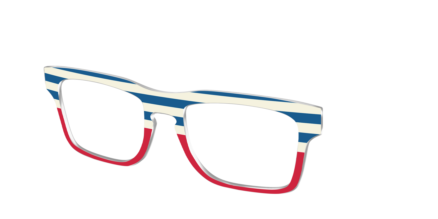 The Bold Stripes Split - Angle Top Image - Pair Eyewear