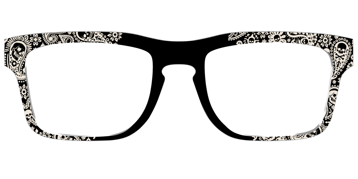The Bone White Paisley - Front Top Image - Pair Eyewear