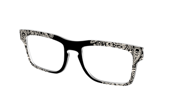 The Bone White Paisley - Angle Top Thumbnail - Pair Eyewear