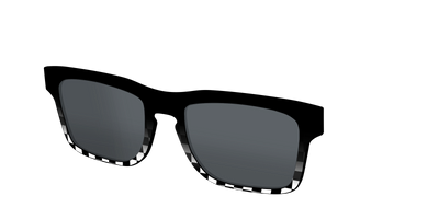 The Polarized Checkerboard Fade Sun Top - Angle Top Thumbnail - Pair Eyewear