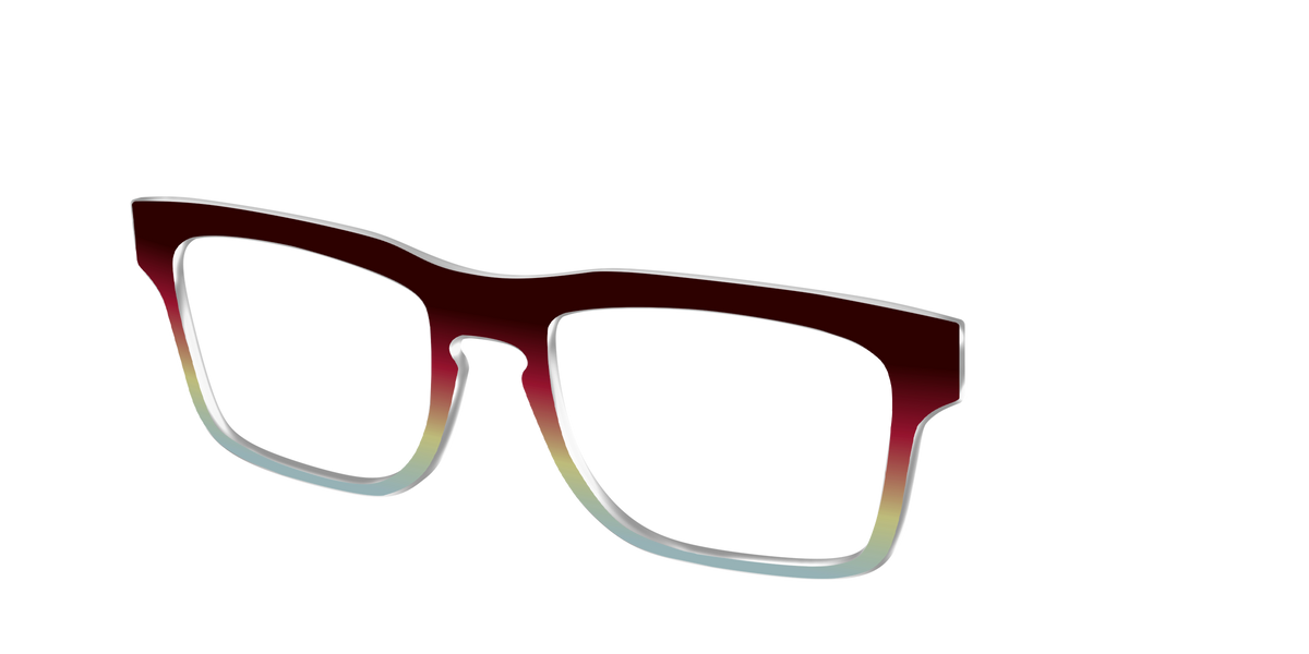 The Cherry to Frosted Mint Gradient - Angle Top Image - Pair Eyewear