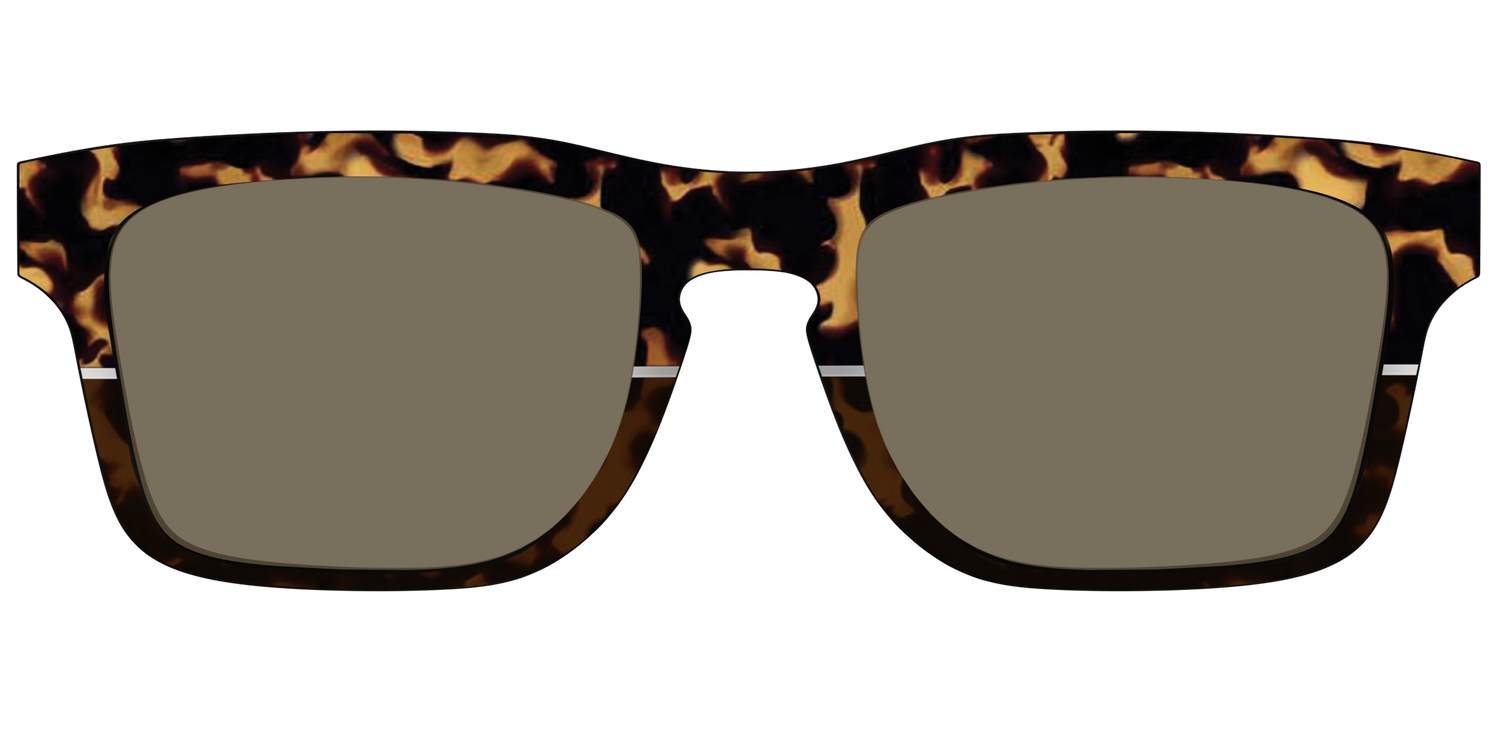 The Polarized Chic Tortoise Split Sun Top - Front Top Image - Pair Eyewear