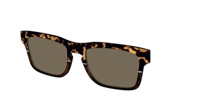 The Polarized Chic Tortoise Split Sun Top - Angle Top Thumbnail - Pair Eyewear