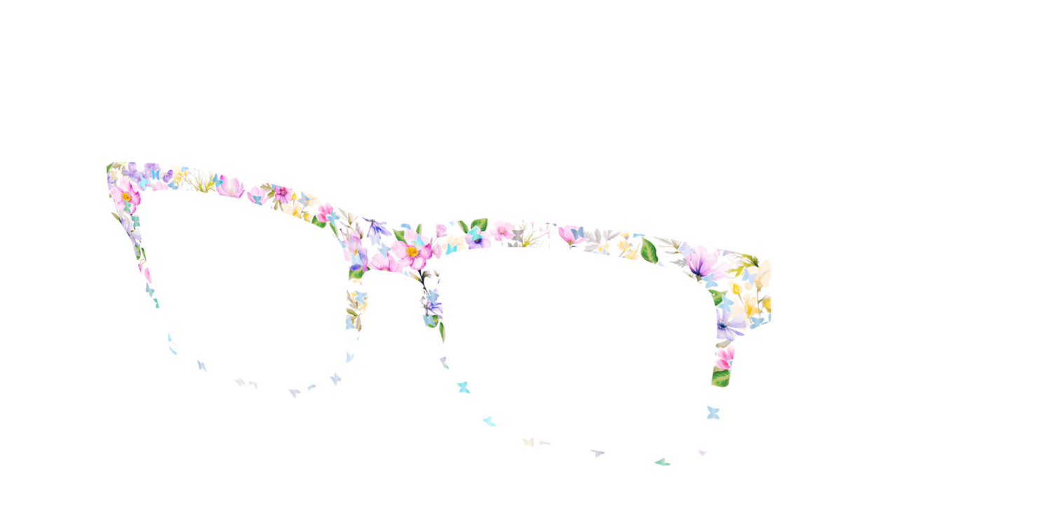 The Delicate Flower Crown with Butterfly Glitter - Angle Top Image - Pair Eyewear