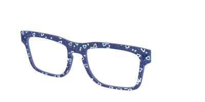 The Denim Heart Glitter Crystal - Angle Top Thumbnail - Pair Eyewear