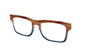 The Denim Woodgrain Split - Angle Top Thumbnail - Pair Eyewear