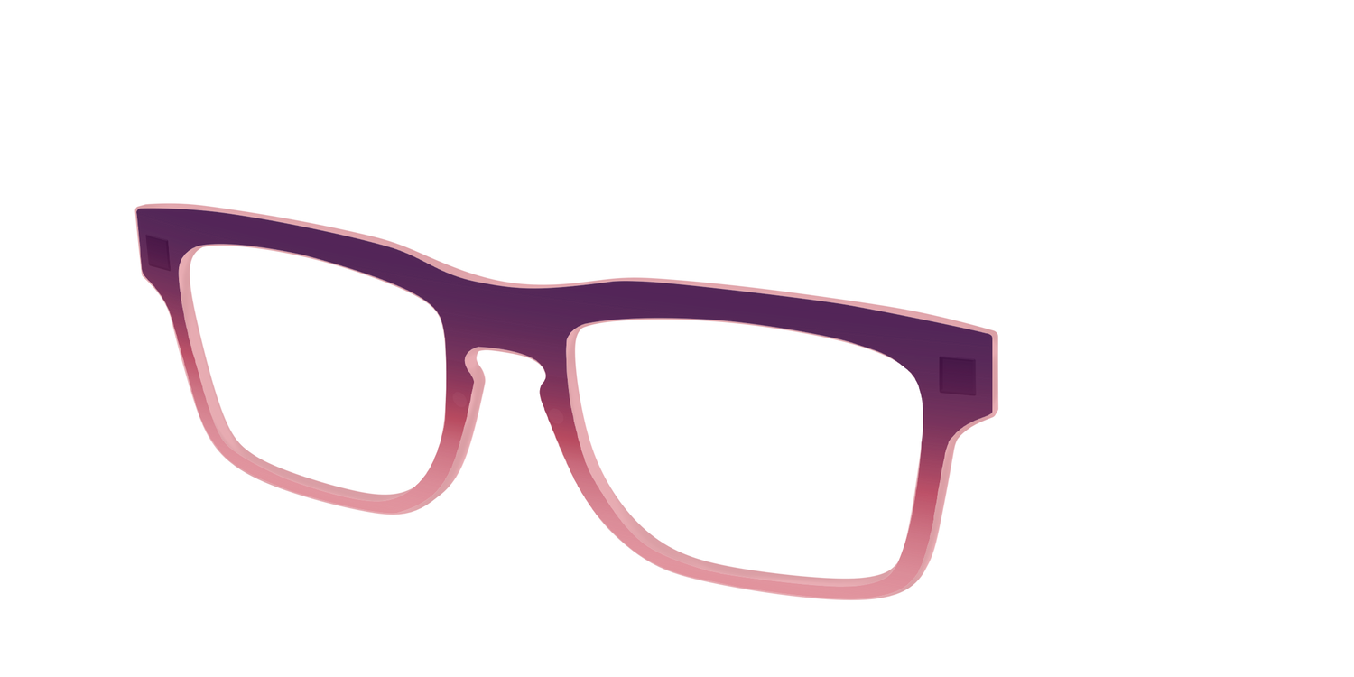The Desert To Dusk Gradient Crystal - Angle Top Image - Pair Eyewear