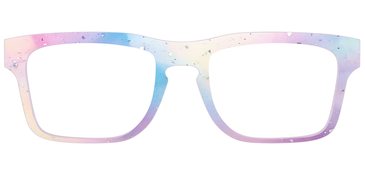 The Dreamy Pastel with Holographic Glitter - Front Top Image - Pair Eyewear