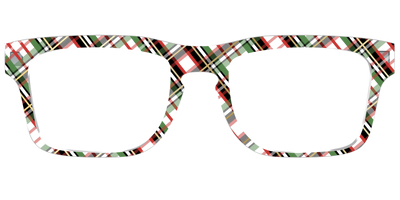 The Evergreen Plaid with Foil Crystal - Front Top Thumbnail - Pair Eyewear