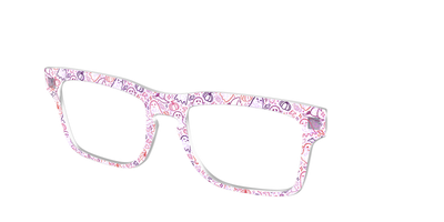 The Frightfully Fun Doodles Crystal - Angle Top Thumbnail - Pair Eyewear