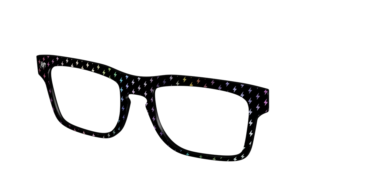 The Holographic Lightning Bolts - Angle Top Image - Pair Eyewear