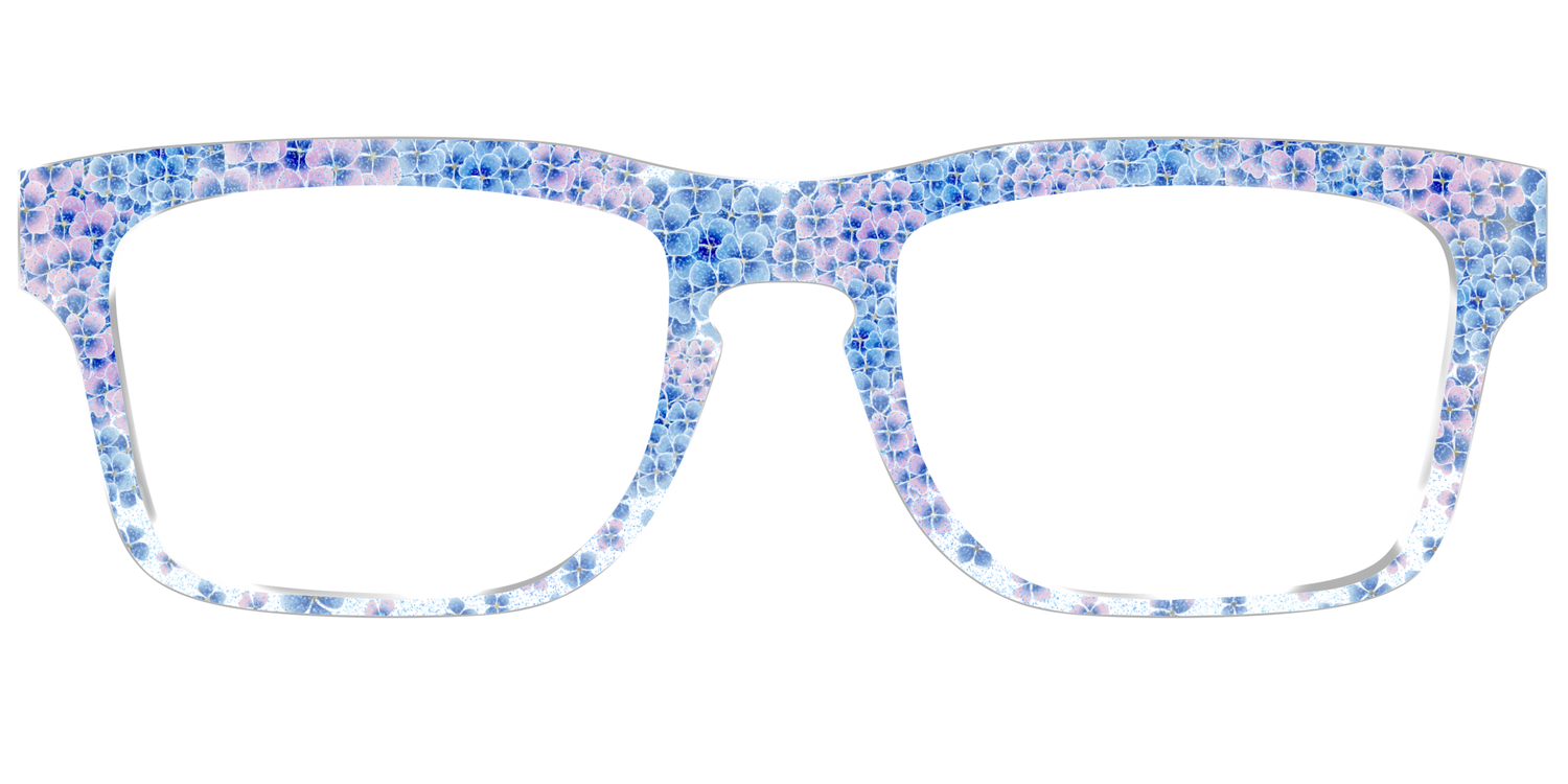 The Hydrangea Confetti Crystal with Gold Foil - Front Top Image - Pair Eyewear